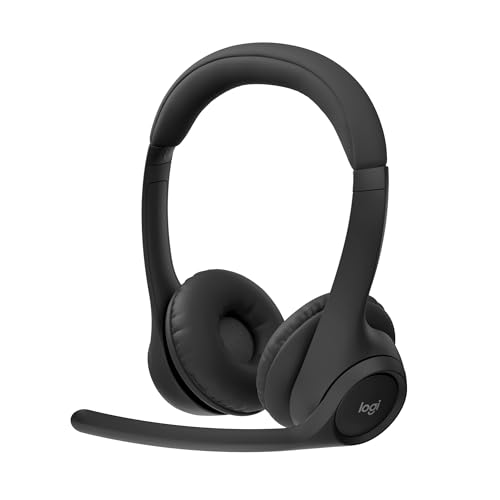 Zone 300 Wireless Bluetooth Headset mit Mikrofon inkl. Geräuschunterdrückung, kompatibel mit Windows, Mac, Chrome, Linux, iOS, iPadOS, Android - Schwarz