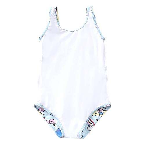 Xplanet Baby Toddler Girl Ruffle Swimsuit-One Piece Swimwear Infant Sunsuits Bathing Suits (1-2T, A-Blue)