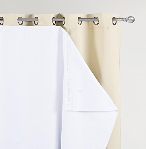 BETTER HOME USA BHU Thermal Insulated Blackout Curtain Liner for 63 inch Curtains-Blackout Thermal Liner, One Panel, 48W by 56L Inches, Hooks Included