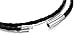 FIBO STEEL 4mm Stainless Steel Braided Leather Necklace for Men Women Rope Chain, 16-30 inches