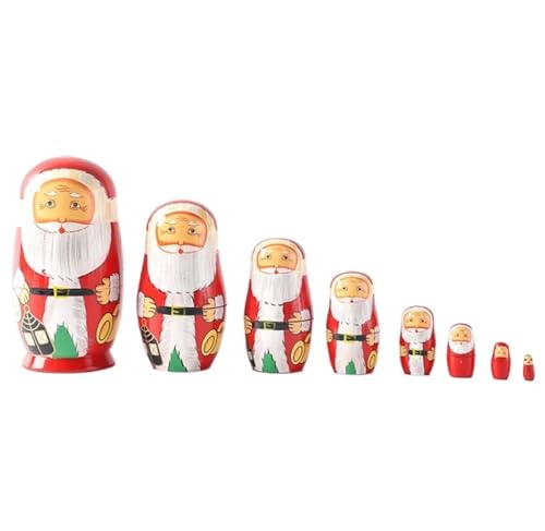 PXIWDAN Nesting Doll Russian Matryoshka Dolls Set 7/8 Pcs,Christmas Nesting Dolls - Wooden Handmade Stacking Dolls Stacking Doll(A)