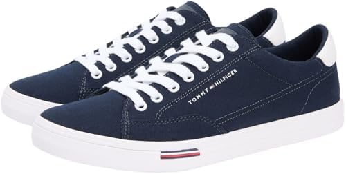 Herren Vulcanized Sneaker Long Lace Canvas Low Top, Blau (Desert Sky), 42