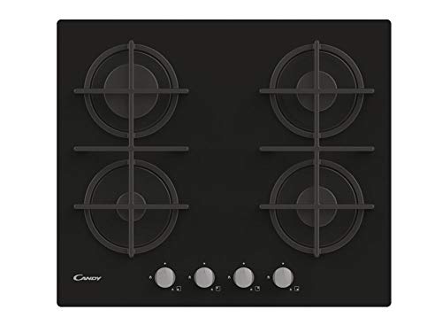 Candy 60cm Gas on Glass 4 Burner Gas Hob - Black