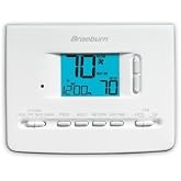 Braeburn 2220NC Thermostat, Builder Series 5-2 Day Programmable, Up to 2 Heat/1 Cool Conventional or Heat Pump w/Large Display by Braeburn