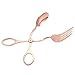 Buffet Tongs - Copper Coated Kitchen Serving Tongs with Strong Grip - Ideal for Serving Salad, Pasta or Appetizer - Rose Gold, 9.2 x 2 x 3.3 Inches
