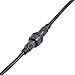 MOKUNGIT 5Pairs 3 Core 3pin Black Pigtail Plastics Waterproof IP65 LED Connector Male Female 40cm/pair Applicable 0.75mm² 22mm Nut for LED Light