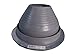 Dektite #6 Gray EPDM Metal Roof Pipe Flashing, Round Base, Pipe OD 5