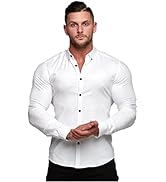 Amazon Manatsulife ビジネスシャツ メンズ ワイシャツ スーツマッチョ 長袖 ノーアイロン レギュラーカラー トップス ストレッチ ボタンダウンシャツ ボディライン 動きやすい 礼服 Cf04 シャツ 通販