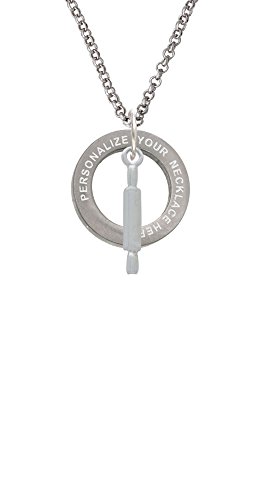 Delight Jewelry Rolling Pin Custom Engraved Affirmation Ring Necklace