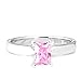 3 pieces Pink Camo Women`s Stanless Steel and Sterling Silver Tourmaline Engagement Wedding Rings Set