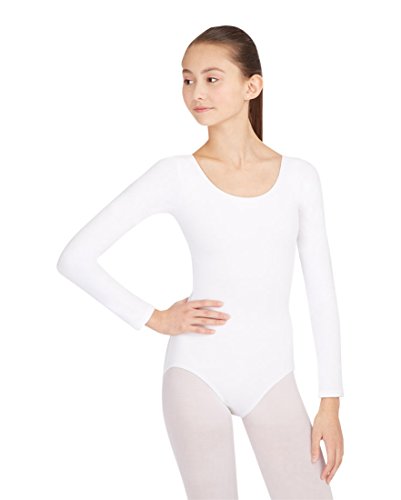 Capezio Women's Long Sleeve Leotard,White,Large