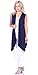Popana Women's Sleeveless Drape Cardigan Vest - Casual Long Maxi Duster Jacket - Made In USA X-Large Navy