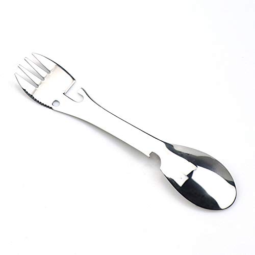 Namvo 4pcs Stainless Steel Multifunctional Bottle Openers,Portable Tableware Fork Spoon Bottle Opener,Outdoor Camping Can Opener