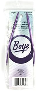 Boye 29 Inch 73.5 Centimeters US Size 6 4 Millimeters Aluminum Circular Knitting Needles