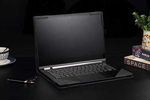 Honeymoon Case Cover Compatible for Dell XPS 13.3 inch 9380/9370/9360/9350/9365/9343 Models, PU Leather Folio Stand Protective Laptop Hard Shell Case Compatible for Dell XPS 13", Grey - Thumbnail 5