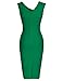 MUXXN Cut Out Neck Day Formal Prom Junior Evening Vintage Tea Dress (Green XXL)
