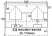 Superquick 1:72 Four Redbrick Terrace Backs - Low Relief Card Kit C5 - Image 3
