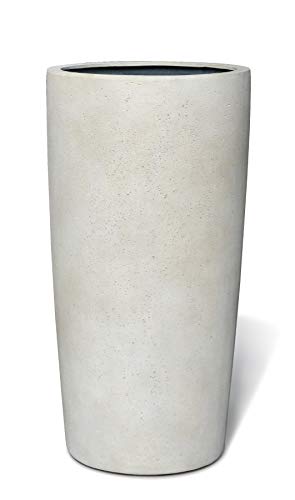 ESCHBACH® Pflanzkübel HIGH Conus 90 Creme Weiß Rund XL * 47 x 47 x 90 cm * 10 Jahre Garantie