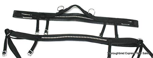 D.A. Brand Black Nylon Mini Pony Driving Harness w/Silver Spots Horse Tack - Thumbnail 3