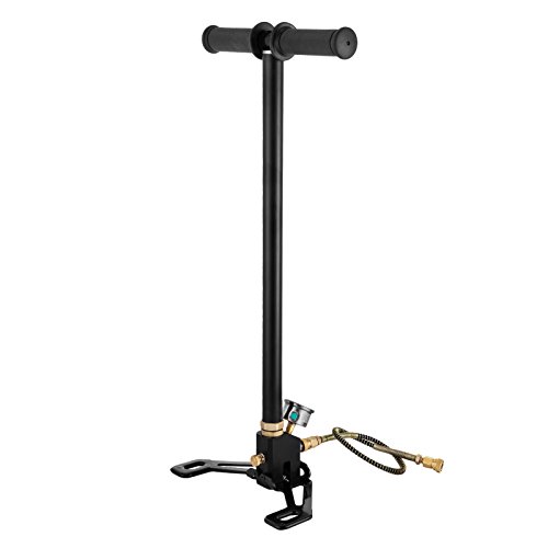 OrangeA Airgun PCP Pump High Pressure Hand Pump 3 Stage Air Rifle 4500 Psi Pistol Charging (black)