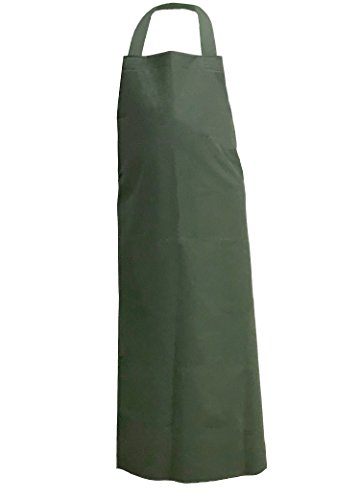 KLEEN CHEF Everyday General Use Polyester Dishwashing Apron, Extra Long Industrial Water and Oil Resistant Reusable PVC Leather