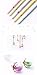 Max Corner Pendant Pens, Fruit Cute Gel Pen, Black Ink Roller Ball Point Pen 5 Pcs/set Stationary School Supplies Gift