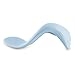 Kizingo Left-Hand Curved Baby Spoons for Toddler Self Feeding, (1 Pack, Left-Hand, Light Blue)