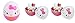 Toho Hello Kitty Suprise Eggs with Figure Bundle of 3 (Choices May Vary)