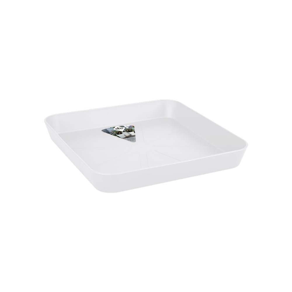 elho Loft Urban Saucer Square 22 - Saucer for Outdoor & Accessories - Ø 22.0 x H 3.1 cm - White/White — image 1
