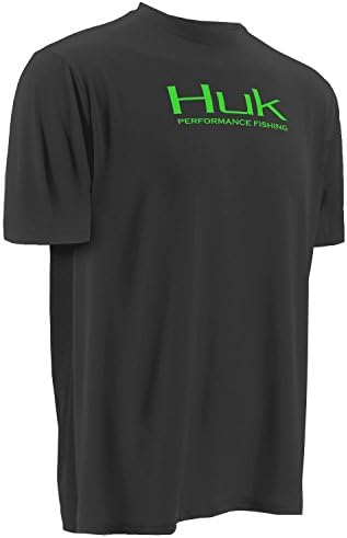 Marolina Outdoor H1200063BLKL Huk Icon Short Sleeve Shirt, Black, Large
