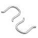JOVIVI 14Ga, 16Ga 316L Surgical Steel U-Shaped Septum Retainer with Flared Ends, 2pc (Gauge=16g(1.2mm))