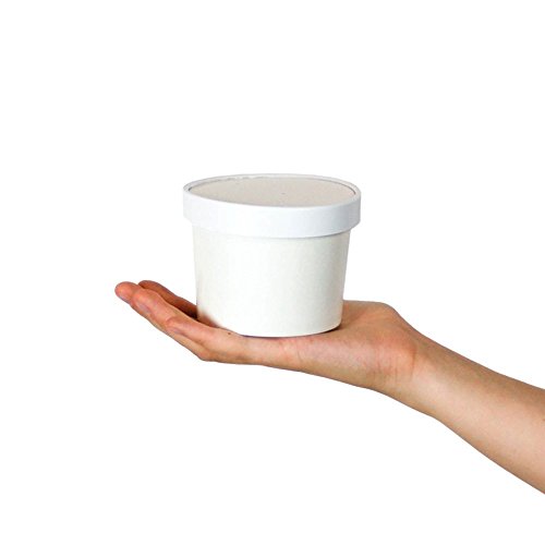 White Pint Frozen Dessert Containers 25 Pack (12 oz)