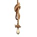 LEDMOMO Single Head Rope Pendant Light 3.3ft Vintage Thick Hemp Ceiling Lamp Pendant Hanging Lights for Home Restaurant Cafe Bar Country Style Decoration