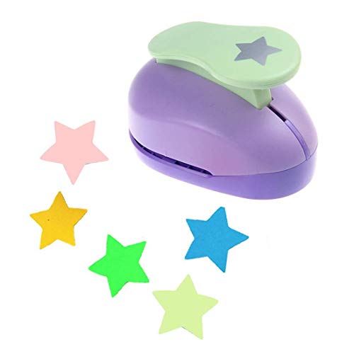 Paper Puncher Scrapbook Hole Paper Punchers Embossing Scrapbooking Crafts Paper Cutting DIY Card DIY Craft Shaper Puncher Set for Kids Pack of 3,Heart,Circle,Star