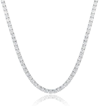 アクセサリー Glitter Ice Chain Necklace 14mm SILVER Amazon.com: 18 to 26 Inch 4mm Diamond-Cut Ice Link Chain in