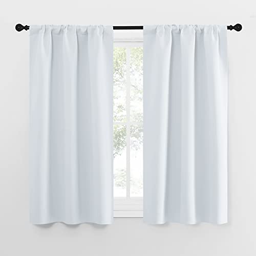 NICETOWN Greyish White Window Curtain Panels