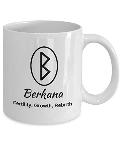 Berkana Rune Coffee Mug Gift Norse Rune Mug Viking Rune Mug Rune Stones Divination Mug Oracle Mug Elder Futhark Rune Mug