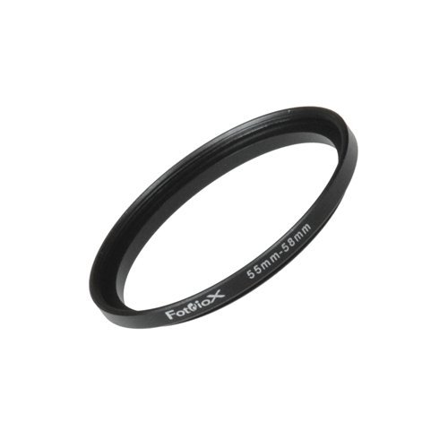 Fotodiox Metal Step Up Ring, Anodized Black Metal 55mm-58mm, 55-58 mm