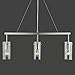 Effimero Pendant Lighting for Kitchen Island | Brushed Nickel Small 3 Pendant Light LL-P331-BN