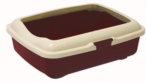 Marchioro Goa 3C Cat Litter Pan with Lip, Large, Colors Vary