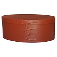 No. 2 Painted Shaker Oval Box - Red