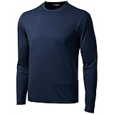 DRI-Equip Long Sleeve Moisture Wicking Athletic Shirt-X-Large-True Navy