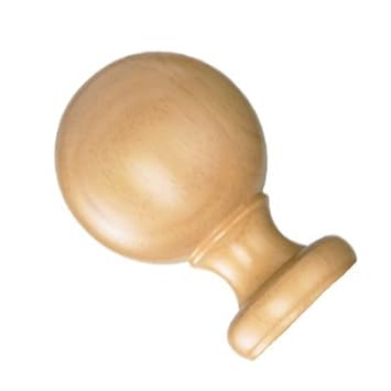 Integra 35mm Wood Works Ball Curtain Pole Finial Light Oak
