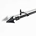 Deco Essential Adjustable Black Curtain Rods for Windows 66 to 120 Inch Extendable Drapery Rods with Flat Arrow Finials & Brackets Set, 3/4 Inch