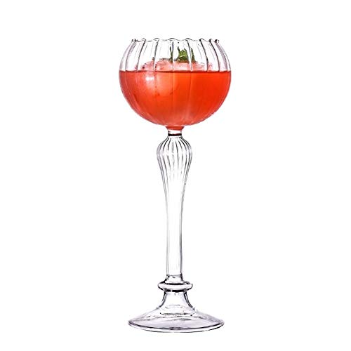 Home+ Whisky gläser, Kreative Cocktail-Glas European High-Fuß-Blume-förmige Cocktail-Glas Römische Spalte Cocktail… – Bild 5