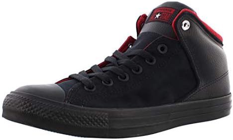 Converse High Top Sneaker, Black/Black/Enamel Red, 11 price in