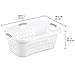 Sterilite 12108006 1.25 Bushel/44 Liter Ultra Hip Hold Laundry Basket, White Basket w/ Titanium Inserts, 6-Pack