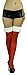 ToBeInStyle Women's Furry Trim Sheer Christmas Thigh Hi Stockings