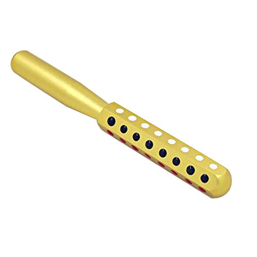 Zinnor Germanium Uplifting Massage Roller Beauty Wand for Face and Body - Rejuvenates Face and Neck Skin Care Beauty Massager, Metal Handle, Gold