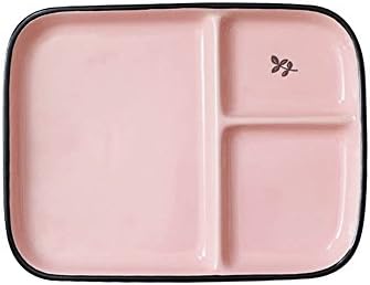 FLYING BALLOON Sweet Color Rectangular Ceramic Divided Plate Dinner Plates/ Luncheon Plates/ Salad Plates/ Dishes Best Gift for Kitchen for Kids